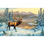 Puzzle   Sam Timm - Elk By The Cabin