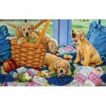 Puzzle   Susan Brabeau - Puppies in a Basket