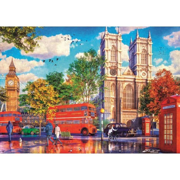 Puzzle  Trefl-10805 Tea Time : Vue Sur Londres