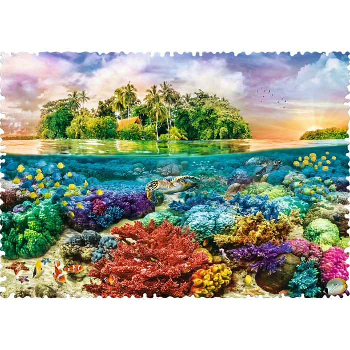 Puzzle  Trefl-11113 Crazy Shapes - Tropical Island