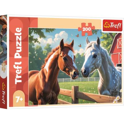 Puzzle Trefl-13328 Chevaux dans la Clairière