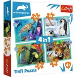  Trefl-34382 4 Puzzles - Animal Planet