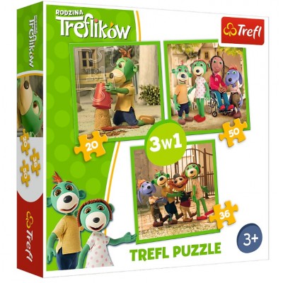 Trefl-34838 3 Puzzles - Treflikow