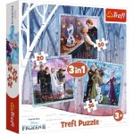  Trefl-34853 3 Puzzles - La Reine des Neiges 2