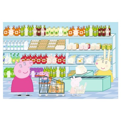 Trefl-75117 Peppa Pig - Puzzle + Stickers