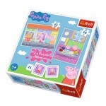  Trefl-90600 2 Puzzles + Memo - Peppa Pig