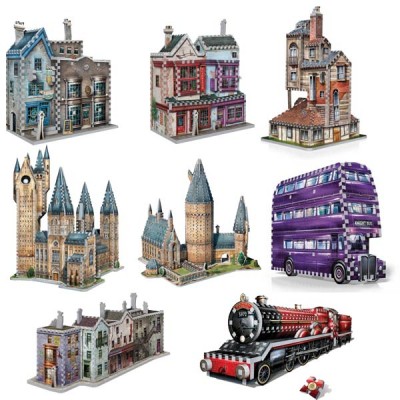 Wrebbit-Set-Harry-Potter-4 8 Puzzles 3D - Set Harry Potter (TM)